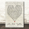 Let's Stick Together Bryan Ferry Script Heart Quote Song Lyric Print