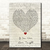 Alexander O'Neal If You Were Here Tonight Script Heart Song Lyric Print