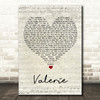 Amy Winehouse Valerie Script Heart Song Lyric Print