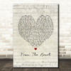 Another Level From The Heart Script Heart Song Lyric Print