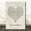 Arctic Monkeys Cornerstone Script Heart Song Lyric Print
