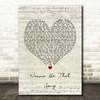 Brett Eldredge Wanna Be That Song Script Heart Song Lyric Print