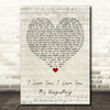 Broadside I Love You, I Love You. It's Disgusting Script Heart Song Lyric Print