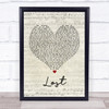 Dermot Kennedy Lost Script Heart Song Lyric Print