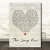 Eagles The Long Run Script Heart Song Lyric Print