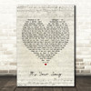 Garth Brooks It's Your Song Script Heart Song Lyric Print