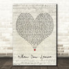 Jamie Mathias When You Leave Script Heart Song Lyric Print