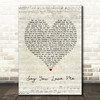 Jessie Ware Say You Love Me Script Heart Song Lyric Print