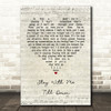 Judie Tzuke Stay With Me Till Dawn Script Heart Song Lyric Print