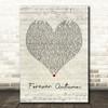 Justin Hayward Forever Autumn Script Heart Song Lyric Print