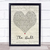 Kip Moore The Bull Script Heart Song Lyric Print