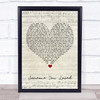 Lewis Capaldi Someone You Loved Script Heart Song Lyric Print