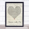 Little Mix Woman Like Me Script Heart Song Lyric Print