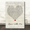 Marshmello Here With Me Script Heart Song Lyric Print