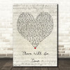 Mumford & Sons and Baaba Maal There Will Be Time Script Heart Song Lyric Print
