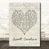 Neil Diamond Sweet Caroline Script Heart Song Lyric Print
