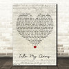 Nick Cave & The Bad Seeds Into My Arms Script Heart Song Lyric Print