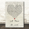 Oasis Let There Be Love Script Heart Song Lyric Print