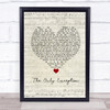Paramore The Only Exception Script Heart Song Lyric Print