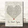 Peter Gabriel In Your Eyes Script Heart Song Lyric Print