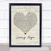 Phil Wickham Living Hope Script Heart Song Lyric Print