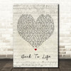 Rascal Flatts Back To Life Script Heart Song Lyric Print