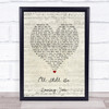 Restless Heart I'll Still Be Loving You Script Heart Song Lyric Print