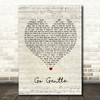 Robbie Williams Go Gentle Script Heart Song Lyric Print