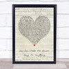 Rod Stewart and The Faces You Can Make Me Dance, Sing, Or Anything Script Heart Song Lyric Print