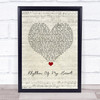 Rod Stewart Rhythm Of My Heart Script Heart Song Lyric Print