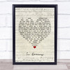 Roy Orbison In Dreams Script Heart Song Lyric Print