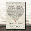 Russell Watson Where My Heart Will Take Me Script Heart Song Lyric Print