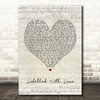Squeeze Labelled With Love Script Heart Song Lyric Print