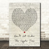 The Andrews Sisters Don't sit under the Apple tree Script Heart Song Lyric Print