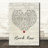 The Black Keys Hard Row Script Heart Song Lyric Print