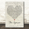 The Courteeners The Opener Script Heart Song Lyric Print