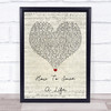 The Fray How To Save A Life Script Heart Song Lyric Print