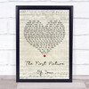 The Lotus Eaters The First Picture Of You Script Heart Song Lyric Print