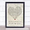 Vera Lynn (There'll Be Bluebirds Over) The White Cliffs Of Dover Script Heart Song Lyric Print