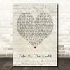 You Me At Six Take On The World Script Heart Song Lyric Print