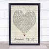Summer Of '69 Bryan Adams Script Heart Quote Song Lyric Print