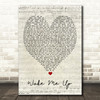 Wake Me Up Ed Sheeran Script Heart Quote Song Lyric Print
