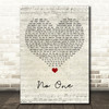 Alicia Keys No One Script Heart Song Lyric Print