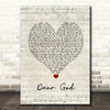 Avenged Sevenfold Dear God Script Heart Song Lyric Print