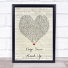Ben Howard Keep Your Head Up Script Heart Song Lyric Print