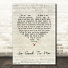 Chris Malinchak So Good To Me Script Heart Song Lyric Print