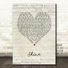 Collective Soul Shine Script Heart Song Lyric Print