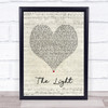 Common The Light Script Heart Song Lyric Print
