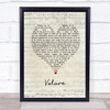 Dean Martin Volare Script Heart Song Lyric Print