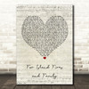 Dermot Kennedy For Island Fires and Family Script Heart Song Lyric Print